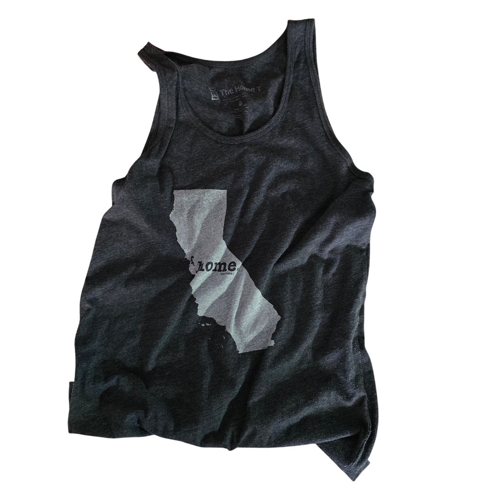 $28 The Home T California Home State Gray Tank Top‎ Womens Size S